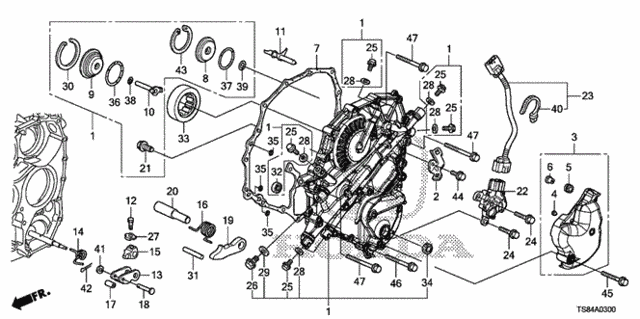 COVER ASSY,L SIDE (21230-RZ2-000) - 2