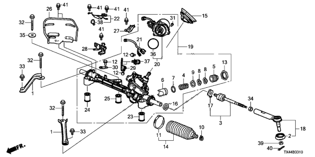 RACK END COMP (53010-TX4-A01) - 3