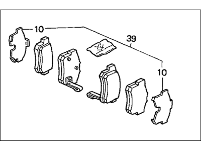 SET,PAD RR (AD34- (43022-SY8-A01) - 1