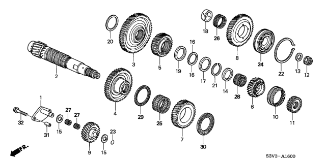 Шарикопідшипник (91020-RDK-005) - 2