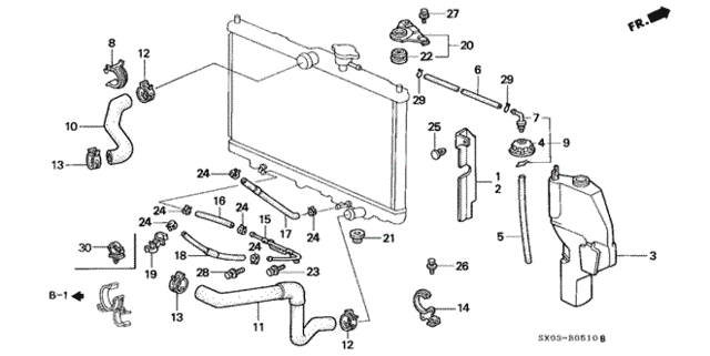 HOSE,WATER UPPER (19501-P1E-000) - 2