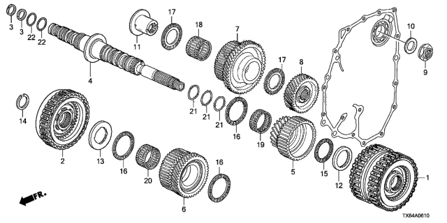 Bearning, Ball (91021-PRP-013) - 2