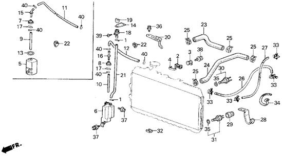 HOSE,WATER UPPER (19501-PE0-010) - 2