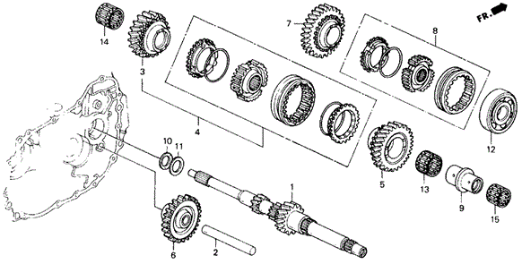 Шарикопідшипник (91004-PL3-A03) - 2