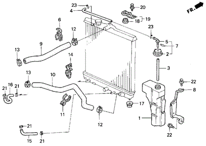 Розширювальний бачок системи охолодження двигуна (19101-P08-J00) - 2