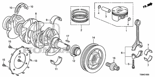 RING SET,PISTON (13011-RNB-A02) - 2