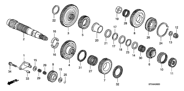 Шарикопідшипник (91025-P24-006) - 2