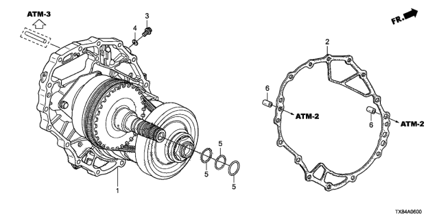 Gasket, transmission side cover (21812-RBL-000) - 2