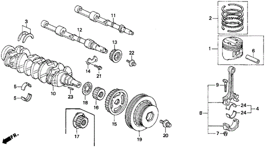 RING SET,PISTON (13011-P5M-013) - 2