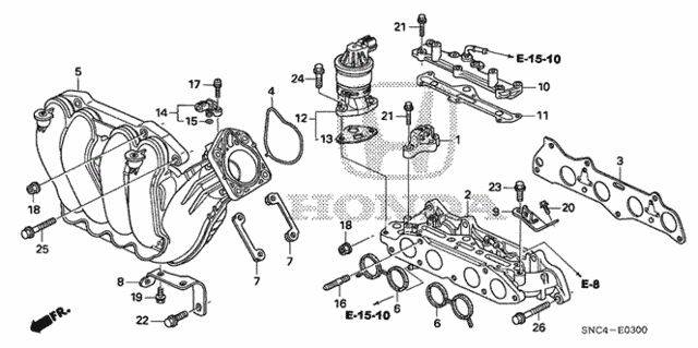 MANIFOLD COMP,IN (17100-RMX-000) - 2