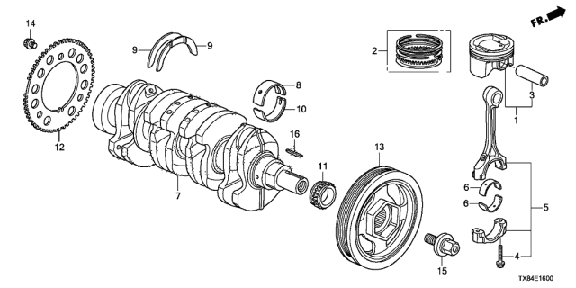 BRG C,MAIN UPR (13323-RB0-003) - 2