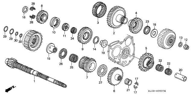 Шарикопідшипник (91028-PR9-003) - 2