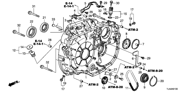 Case Torque Converter (21110-5X9-J00) - 2