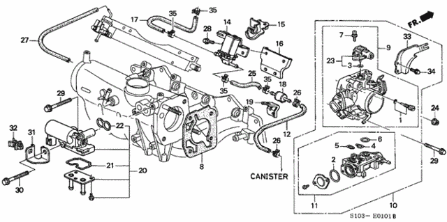 THROTTLE BODY ASS (16400-PHK-A51) - 2