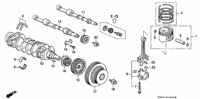 BEARING. C MAIN (13323-PCA-004) - 2