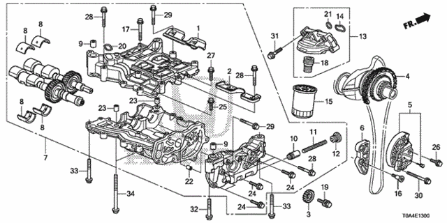 PUMP ASSY,OIL (15100-RLF-013) - 2