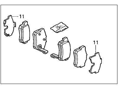 SET,PAD RR (9CLP- (43022-S84-A10) - 2