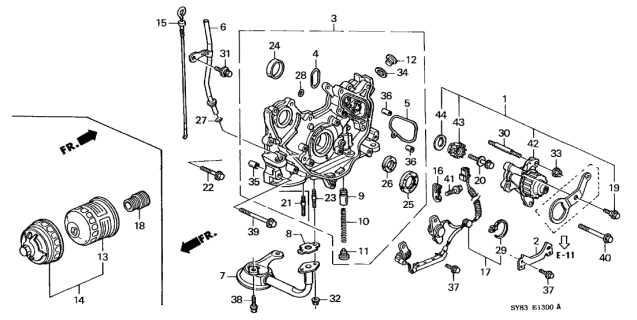 STRAINER COMP,OIL (15220-P0A-C00) - 3