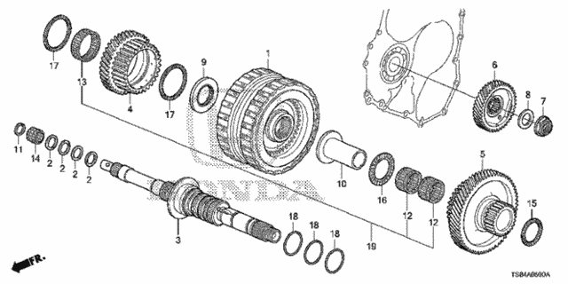 Шарикопідшипник (91014-R4R-003) - 2